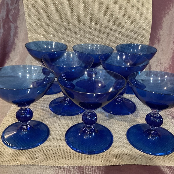 Navy blue cocktail glasses - Picture 1 of 4